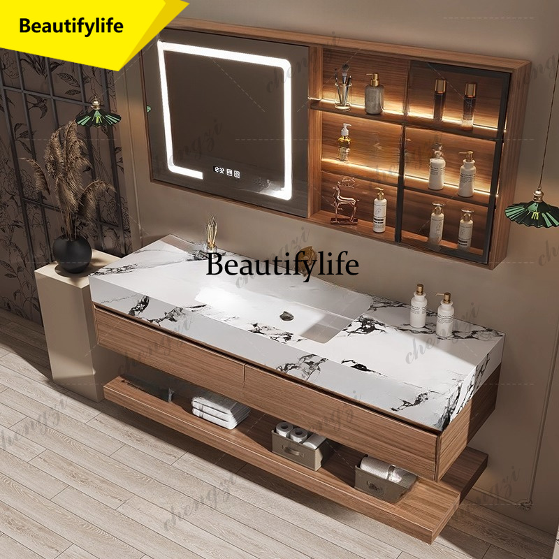 Home Bathroom Vanity Combo - M02 ตู้ห้องน้ำไม้ ตู้เก็บของในห้องน้ำ อุปกรณ์เสริม กระจก ตู้แต่งตัวทันสมัย