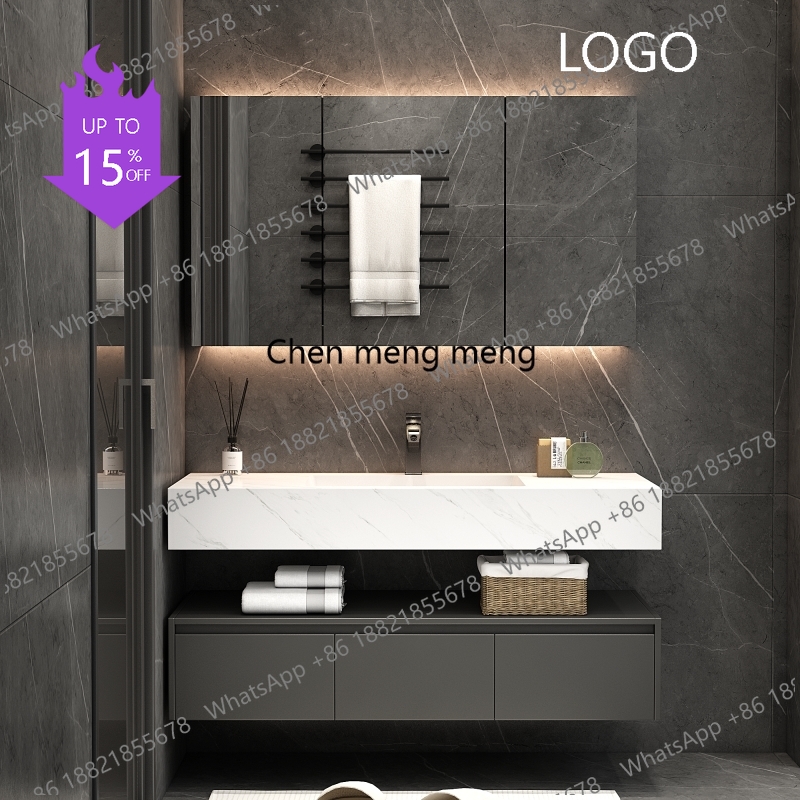 Home Bathroom Vanity Combo - D80 ตู้ห้องน้ำสีขาว ตู้เก็บน้ำหอม กระจก อ่างล้างหน้า ตู้ห้องน้ำแบบตั้งพื้น