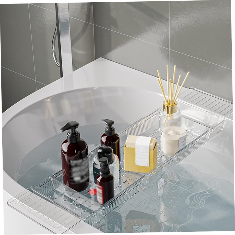Bath Caddy Tray - ใหม่ปรับอ่างอาบน้ําแคดดี้ถาดมัลติฟังก์ชั่อ่างอาบน้ําพลาสติกRackถาดRetractable Non-Slip Bathถาดห้องน้ํา