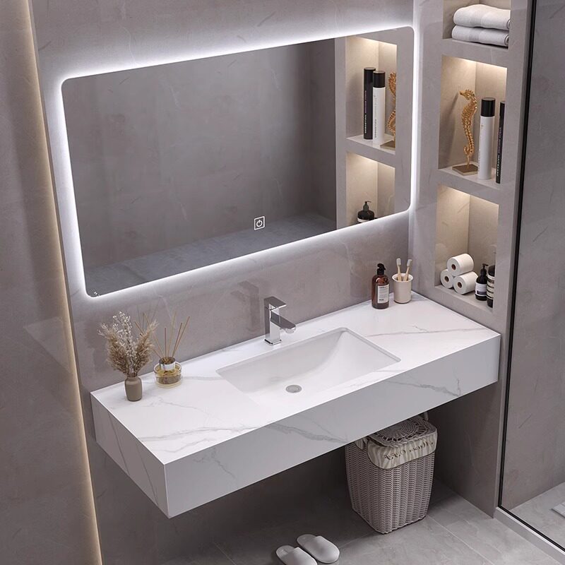 Home Bathroom Vanity Combo - ตู้เก็บของในห้องน้ำแบบโมเดิร์น พร้อมกระจกแต่งหน้า ตู้มุมสำหรับจัดเก็บของตกแต่งบ้าน เฟอร์นิเจอร์สำหรับจัดเก็บผลิตภัณฑ์ดูแลผิว