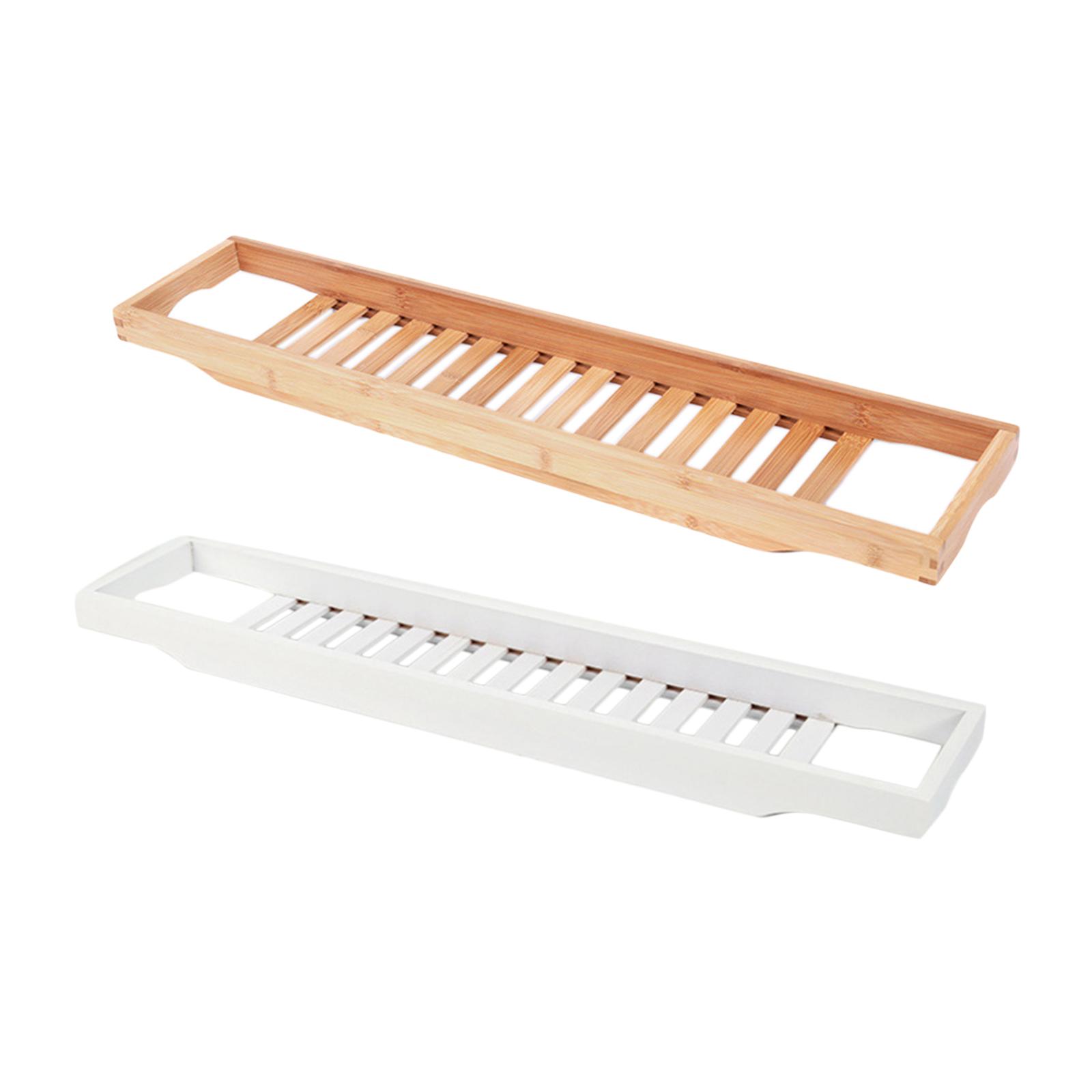 Bath Caddy Tray - ถาดวางของในห้องน้ำไม้ไผ่ ที่วางสบู่ ผ้าเช็ดตัว ที่วางหนังสือในห้องอาบน้ำ
