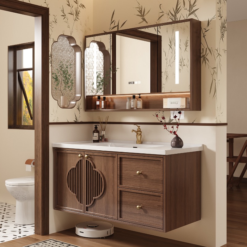 Home Bathroom Vanity Combo - ตู้เก็บของอเนกประสงค์ทันสมัย ประหยัดพื้นที่ พร้อมช่องเก็บของแบบลิ้นชัก สำหรับห้องน้ำ ห้องสุขา ตกแต่งสวยงาม