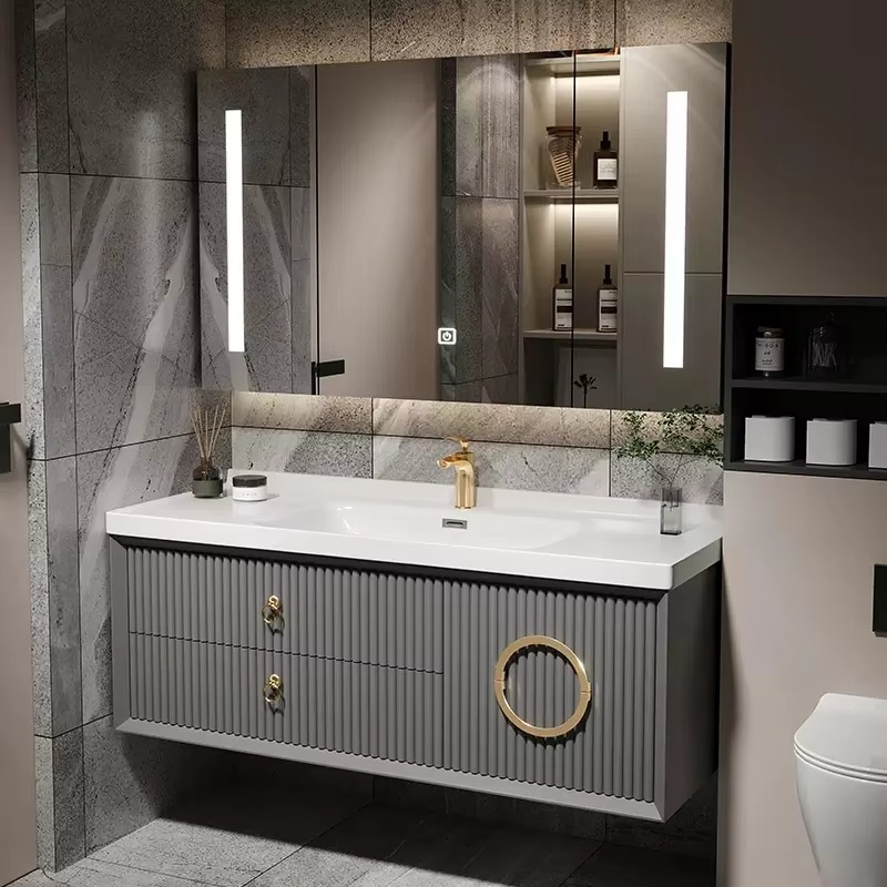 Home Bathroom Vanity Combo - ตู้เก็บของในห้องน้ำแบบบางสไตล์นอร์ดิก ตู้เก็บของขนาดใหญ่แบบคลาสสิกสำหรับอ่างล้างหน้า ตู้เก็บของในห้องน้ำ ตู้เก็บของในห้องสุขา เฟอร์นิเจอร์ตกแต่งบ้าน