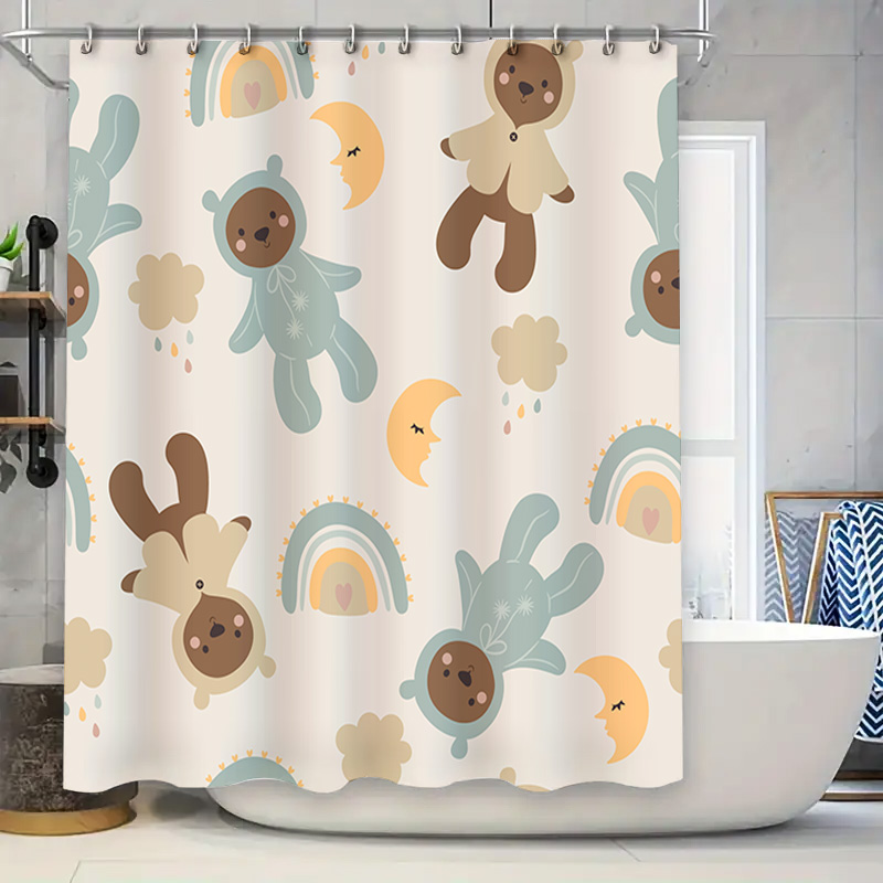 Adorable Home Bathroom Ideas - ชุดผ้าม่านอาบน้ําพิมพ์ลายสัตว์น่ารักสําหรับห้องน้ําเด็ก สารเติมแต่งที่สมบูรณ์แบบสําหรับไอเดียของขวัญตกแต่งบ้าน!