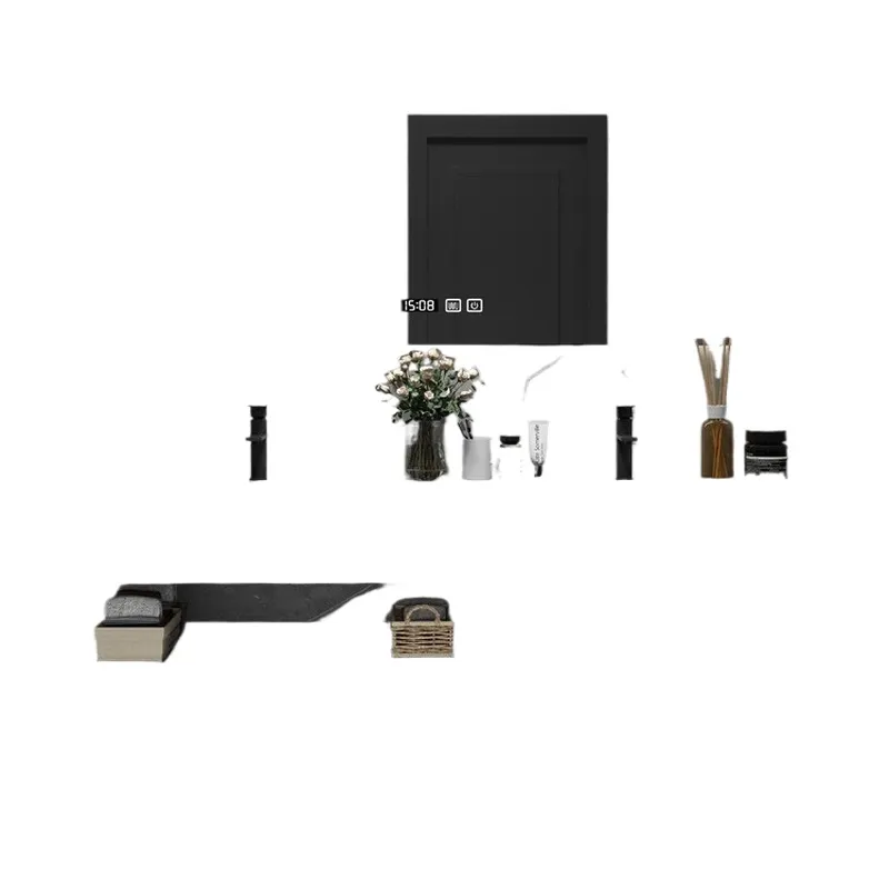 Home Bathroom Vanity Combo - ตู้ล้างหน้าแบบสองอ่างพร้อมท็อปหินธรรมชาติ อ่างเซรามิกในตัว ตู้ห้องน้ำสไตล์โมเดิร์น ชุดอ่างล้างหน้าสำหรับบ้าน
