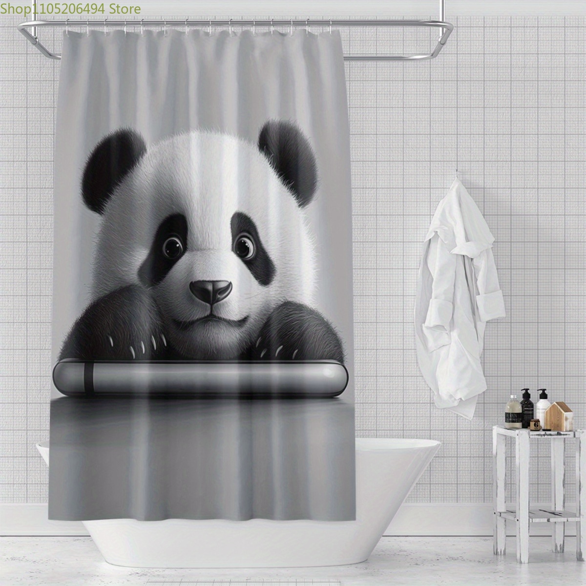 ม่านอาบน้ำลายหมีแพนด้าน่ารัก ด - Adorable Home Bathroom Ideas บทวิจารณ์และราคา