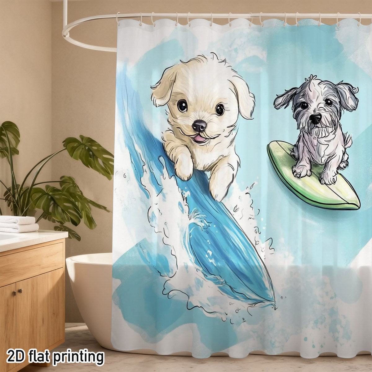 ม่านอาบน้ำลายสุนัขแสนน่ารัก ขอ - Adorable Home Bathroom Ideas บทวิจารณ์และราคา