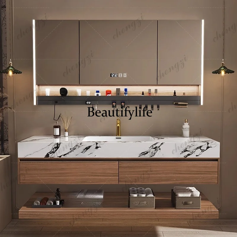 M02 ตู้ห้องน้ำไม้ ตู้เก็บของใน - Home Bathroom Vanity Combo บทวิจารณ์และราคา
