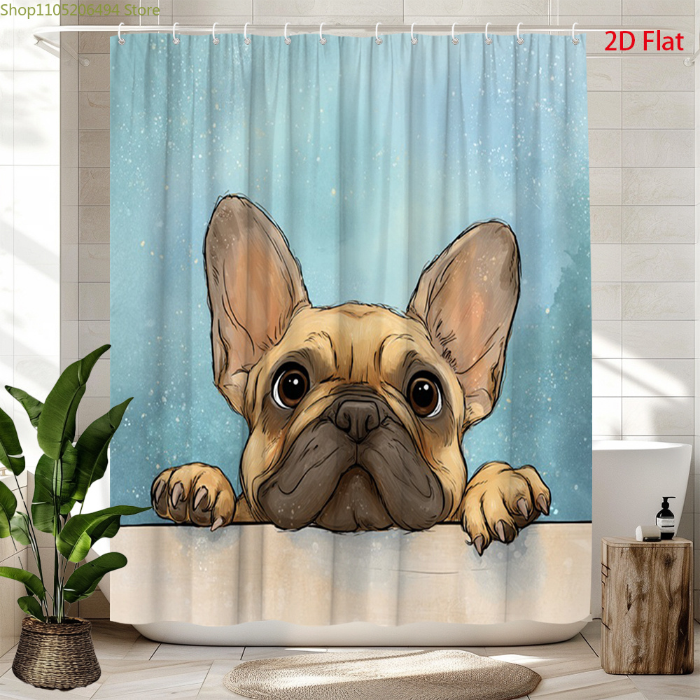 ม่านอาบน้ำลายเฟรนช์บูลด็อกน่าร - Adorable Home Bathroom Ideas บทวิจารณ์และราคา