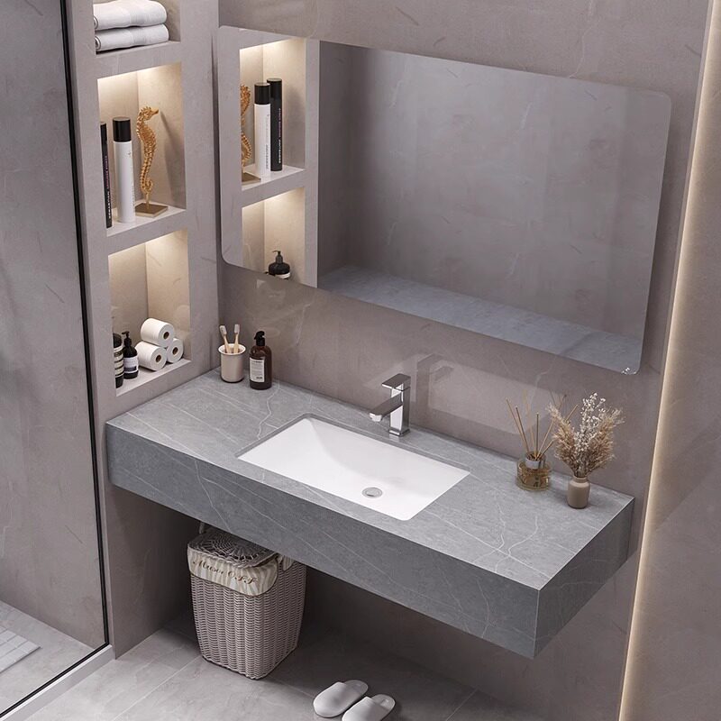 ตู้เก็บของในห้องน้ำแบบโมเดิร์น - Home Bathroom Vanity Combo บทวิจารณ์และราคา