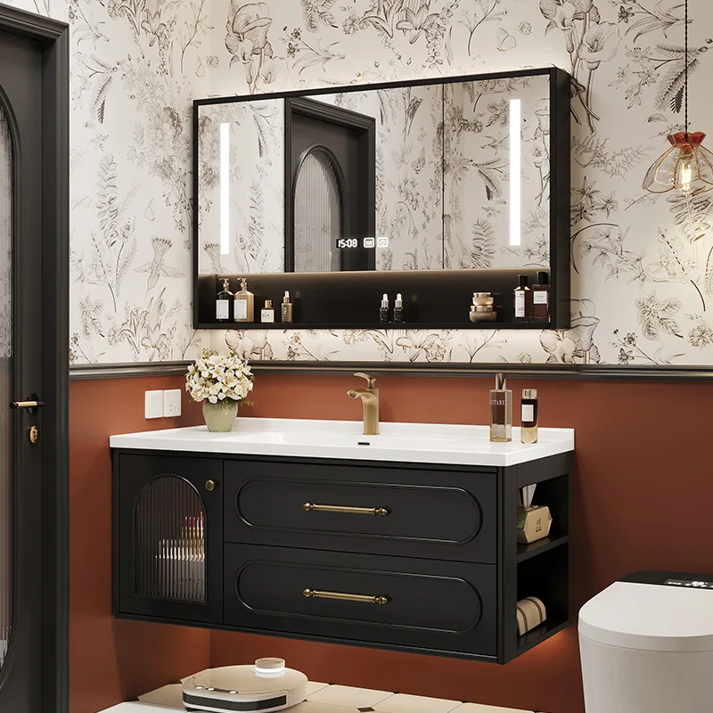 ตู้ห้องน้ำหรูหราสไตล์ฝรั่งเศส  - Home Bathroom Vanity Combo บทวิจารณ์และราคา