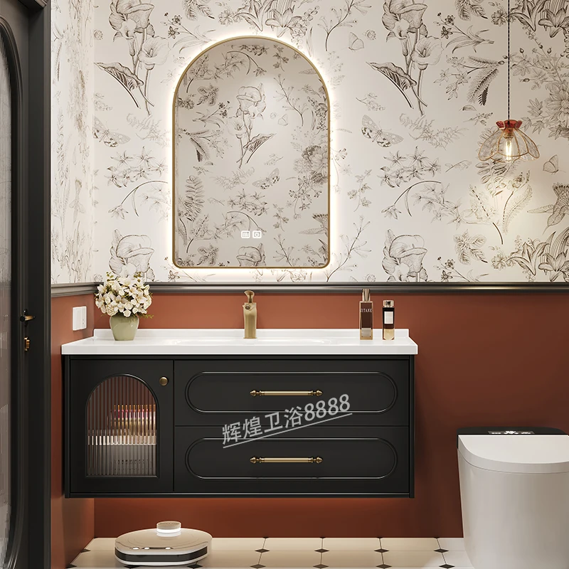 ตู้ห้องน้ำหรูหราสไตล์ฝรั่งเศส  - Home Bathroom Vanity Combo บทวิจารณ์และราคา
