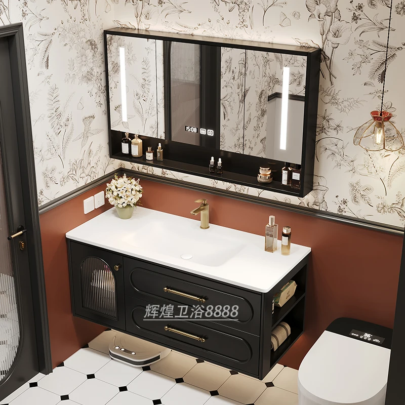 ตู้ห้องน้ำหรูหราสไตล์ฝรั่งเศส  - Home Bathroom Vanity Combo บทวิจารณ์และราคา
