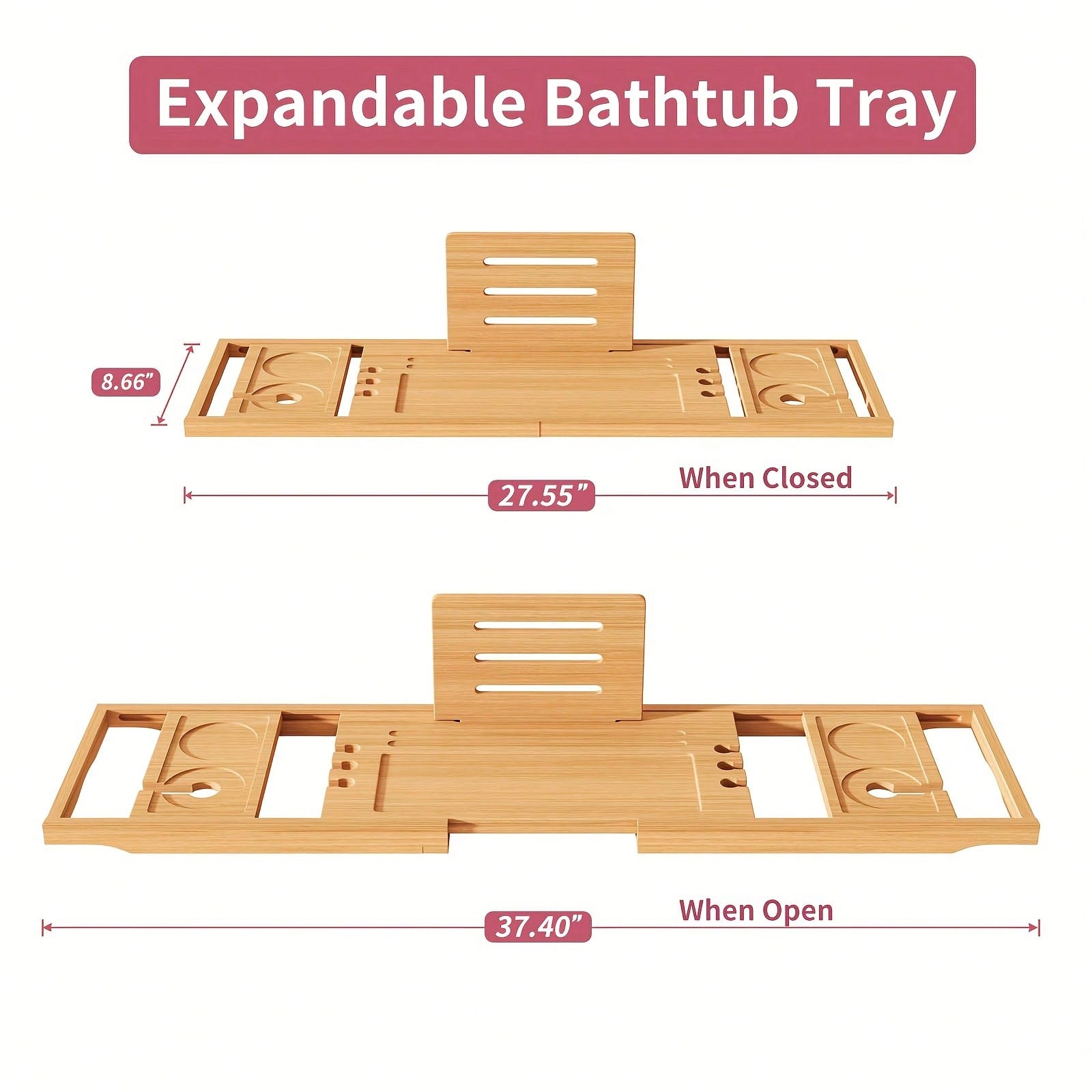 ถาดวางของในอ่างอาบน้ำไม้ไผ่, ท - Bath Caddy Tray บทวิจารณ์และราคา