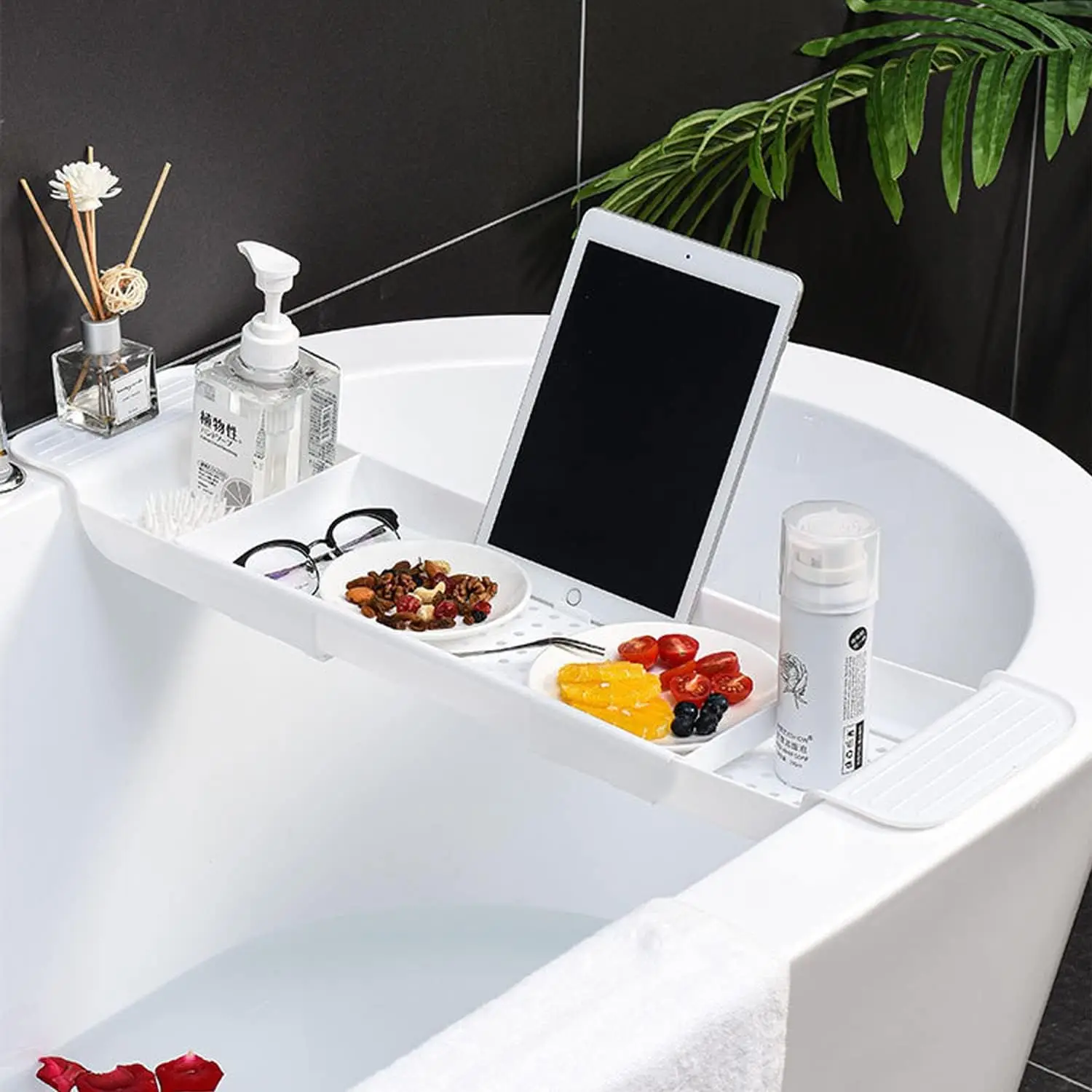 ถาดวางของในอ่างอาบน้ำแบบขยายได - Bath Caddy Tray บทวิจารณ์และราคา