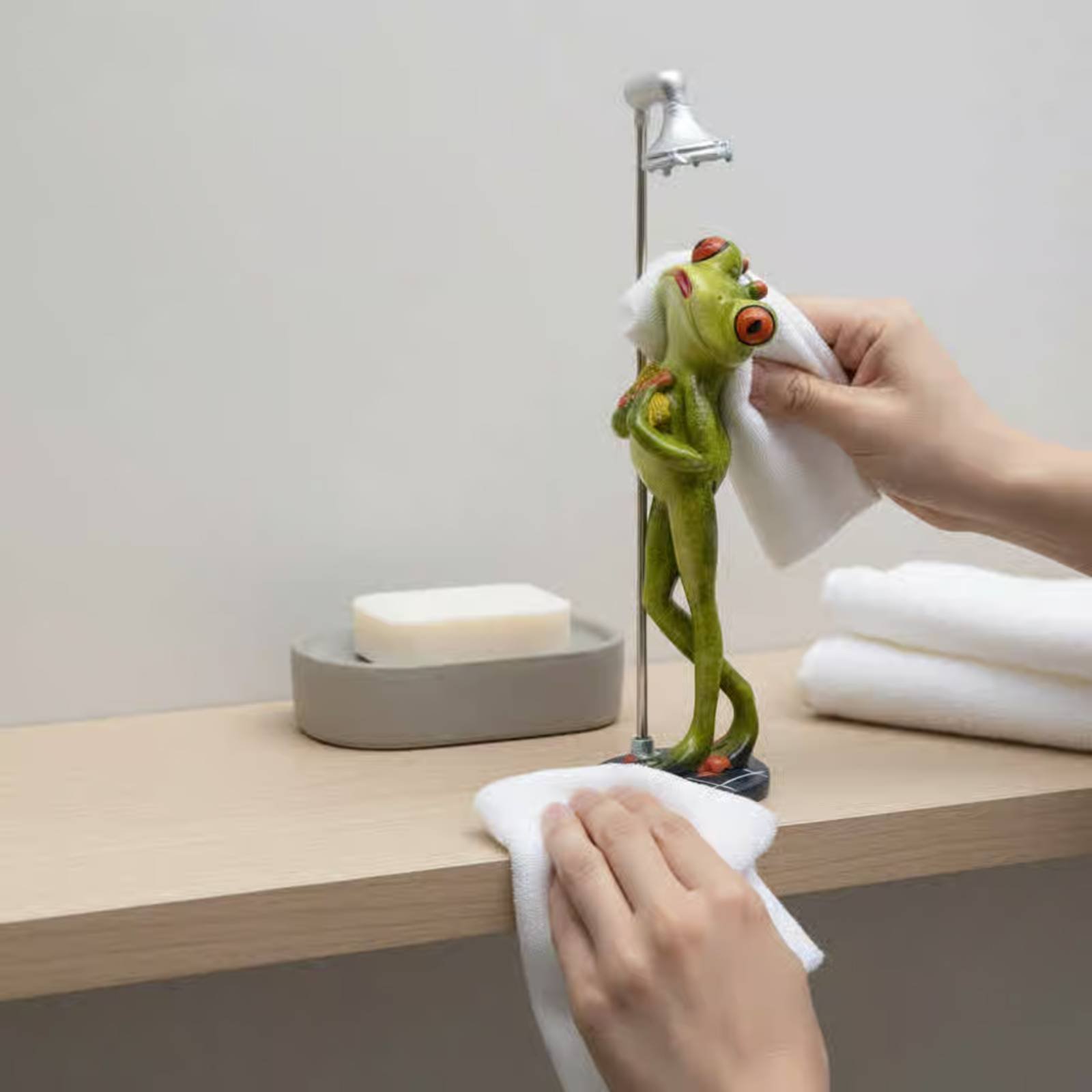 รูปปั้นกบอาบน้ำ ของขวัญสุดพิเศ - Home Bathroom Shower บทวิจารณ์และราคา