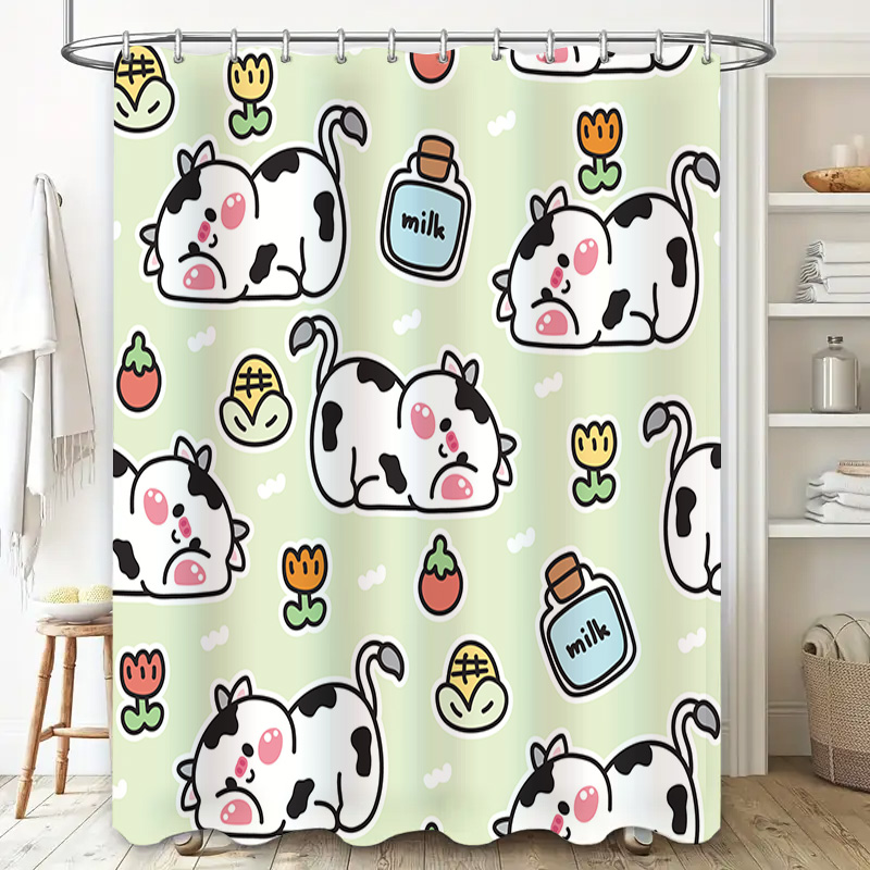 น่ารักวัวพิมพ์ผ้าม่านสําหรับตก - Adorable Home Bathroom Ideas บทวิจารณ์และราคา