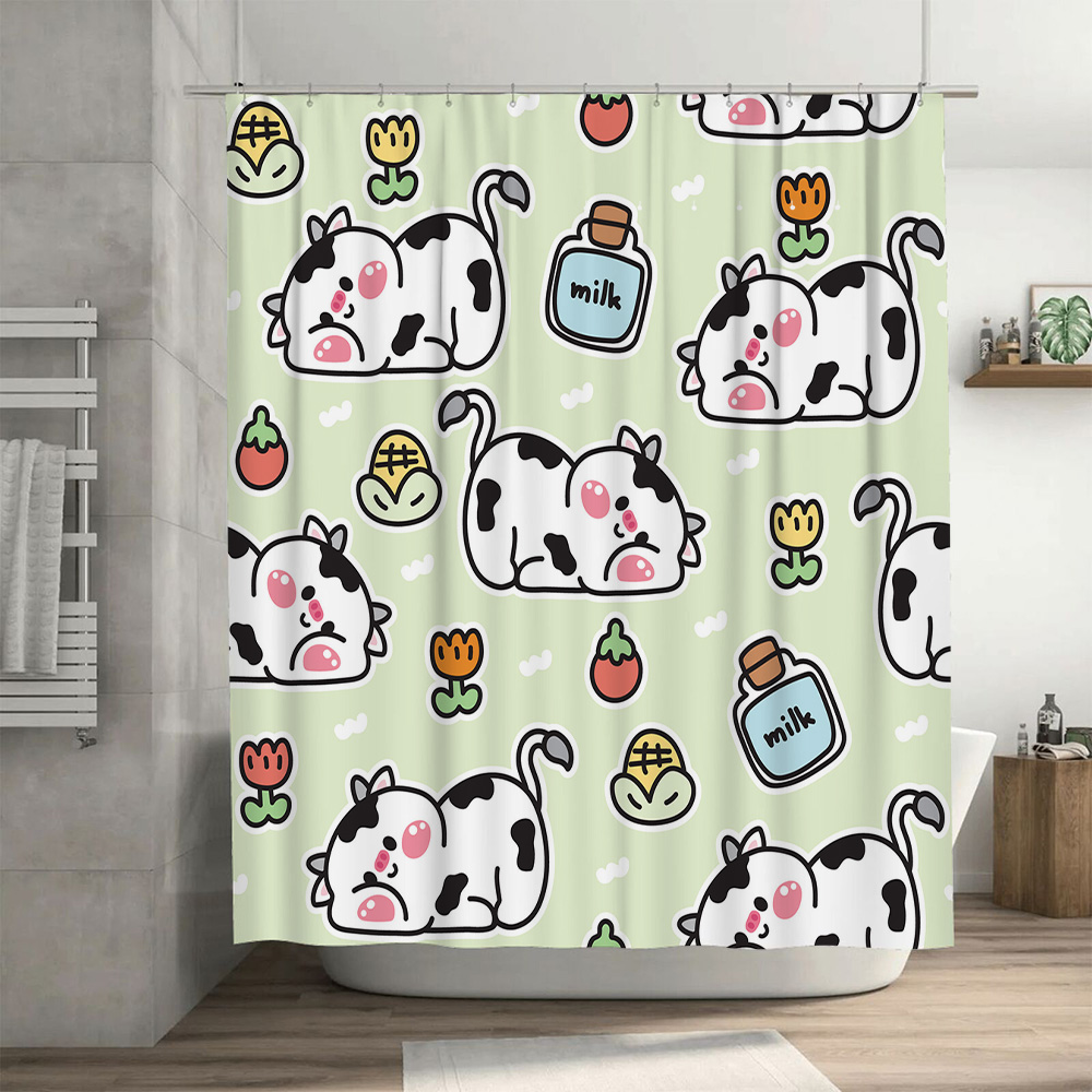น่ารักวัวพิมพ์ผ้าม่านสําหรับตก - Adorable Home Bathroom Ideas บทวิจารณ์และราคา