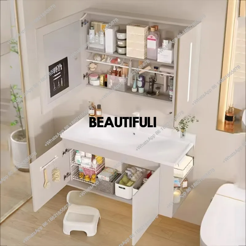 ตู้กระจกห้องน้ำ ตู้เก็บของในห้ - Home Bathroom Vanity Combo บทวิจารณ์และราคา