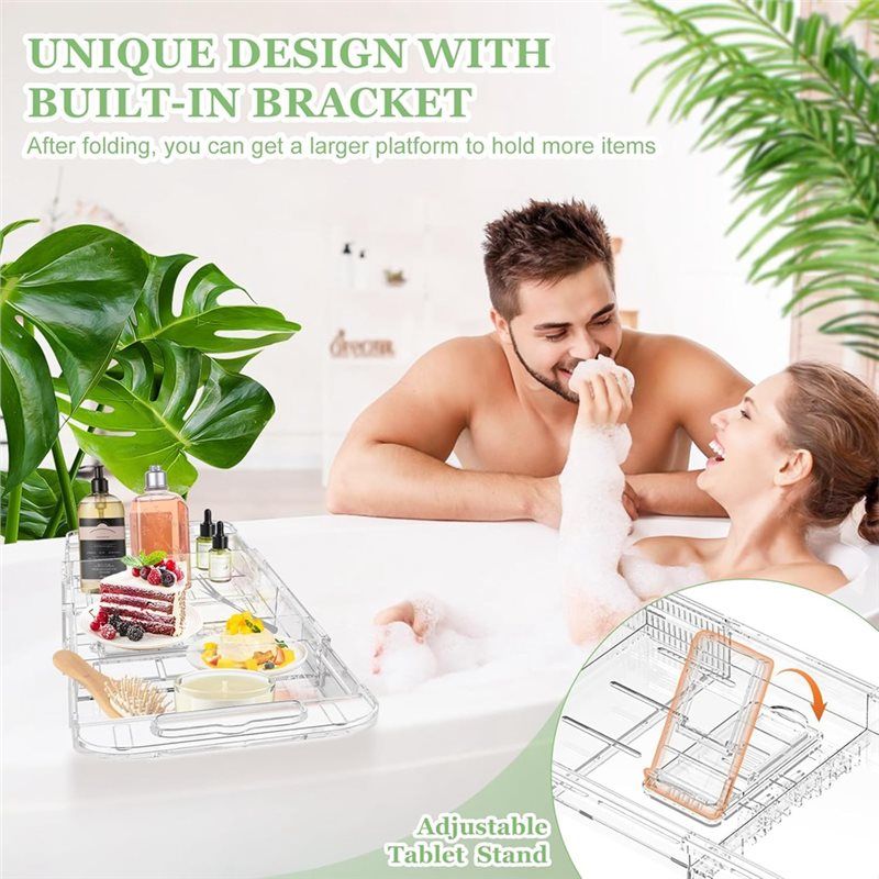 ถาดวางของในอ่างอาบน้ำแบบขยายได - Bath Caddy Tray บทวิจารณ์และราคา