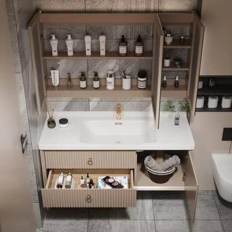 ตู้เก็บของในห้องน้ำแบบบางสไตล์ - Home Bathroom Vanity Combo บทวิจารณ์และราคา