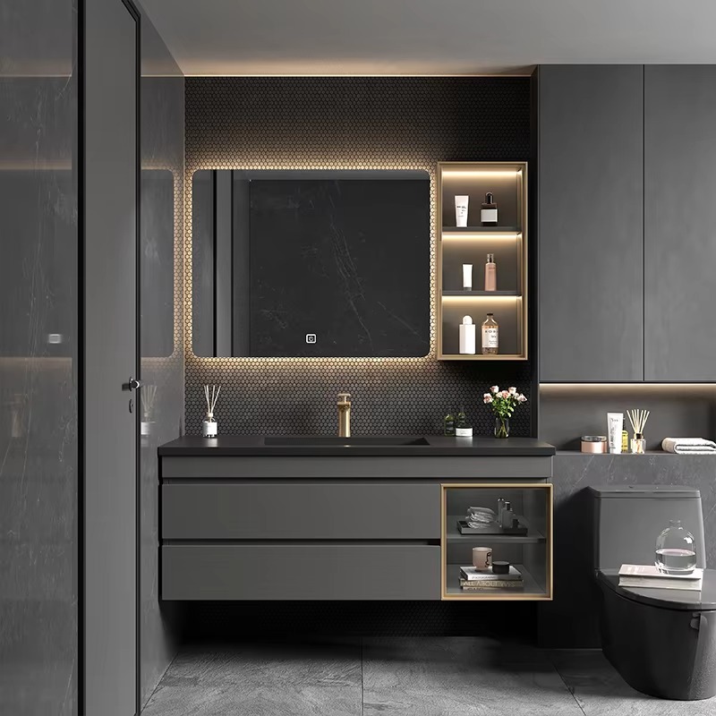 ตู้ห้องน้ำพร้อมกระจกสไตล์นอร์ด - Home Bathroom Vanity Combo บทวิจารณ์และราคา