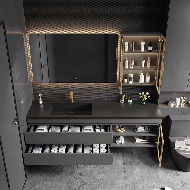 ตู้ห้องน้ำพร้อมกระจกสไตล์นอร์ด - Home Bathroom Vanity Combo บทวิจารณ์และราคา