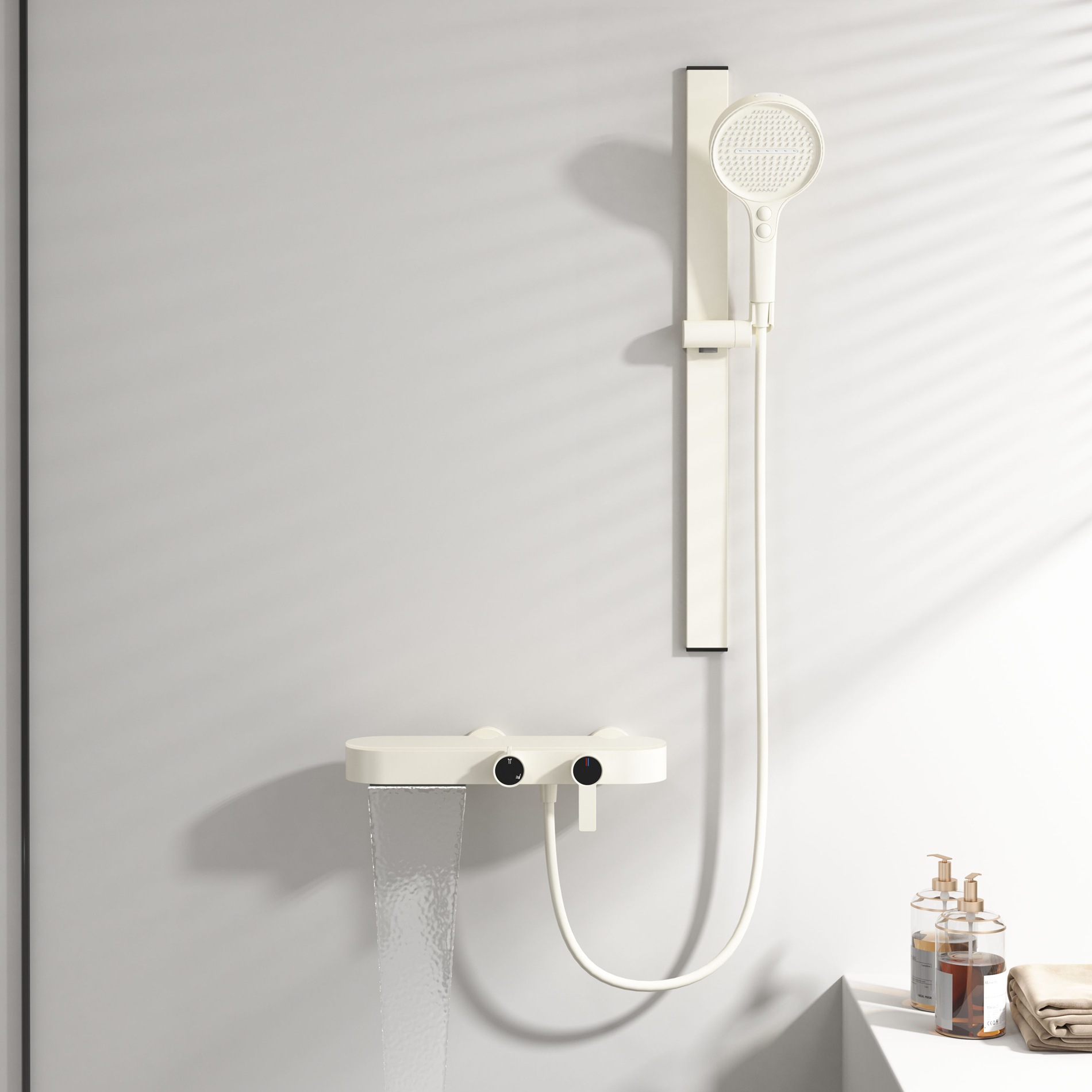 ชุดฝักบัวสีเทากันเมทัลสำหรับใช - Home Bathroom Shower บทวิจารณ์และราคา